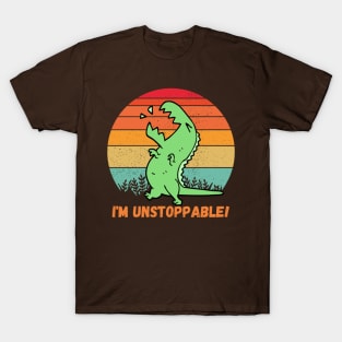 Funny I'm Unstoppable T Rex Classic T-Shirt